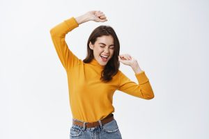 Persona exitosa y sin preocupaciones